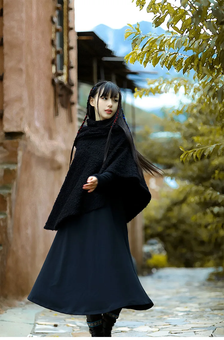 Одежда для беременных новая осенне-зимняя модная свободная однотонная накидка из двух предметов, пальто для беременных - Цвет: Black