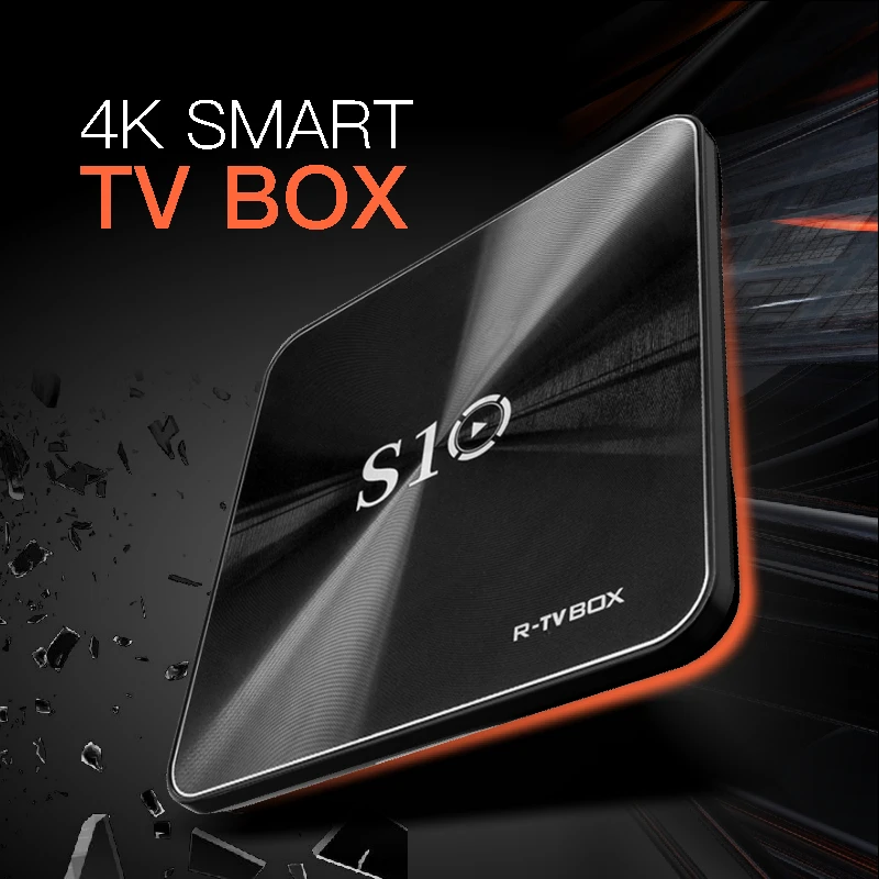 2018 Newest R-TV BOX S10 Amlogic S912 Octa Core DRR4 3GB 32GB eMMC 2.4G/5G Wifi Lan 1000M BT4.1 4K ultra HD  Android 7.1 TV Box