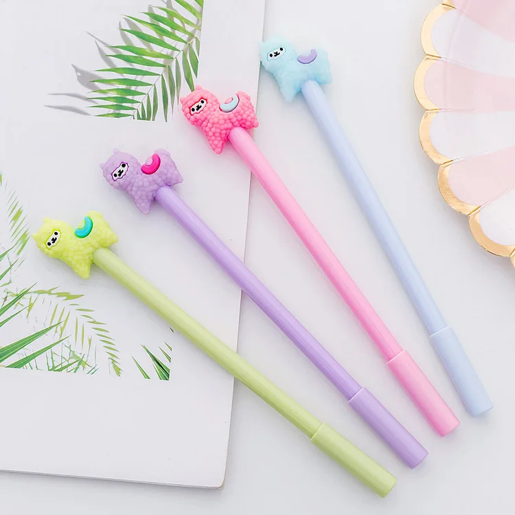 

1PCS New Cartoon Alpaca Gel Pen Student Stationery Novelty Gift Lovely School Material Office Supplies