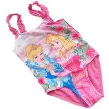 Купальник с принцем для маленьких девочек, Цельный купальник, детская пляжная одежда купальный костюм летний UPF 50+ для От 0 до 9 лет WH34