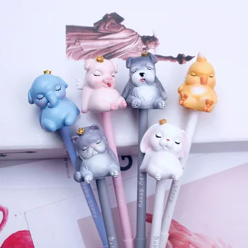 

1pc Cute Cat Gel Pens Creative Silicone Neutral Pens 0.5mm Kawaii Pink Pens For Girls Writing School Novelty Supplies Stationery
