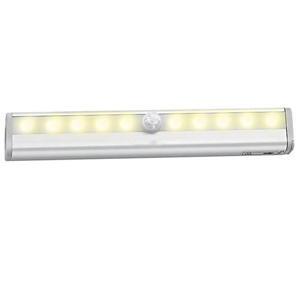 PIR Motion Sensor LED Under Cabinet Light Human Boby Induction Light Control 10 LEDs Wall Lamp Wardrobe Closet Aisle Night Light (7)
