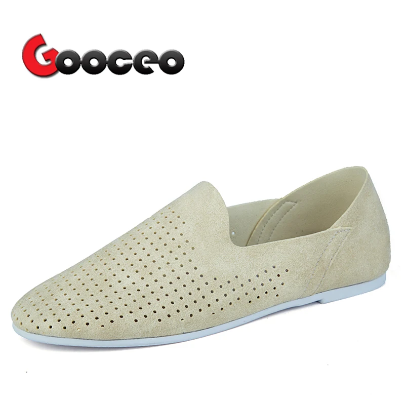 

Men's Loafers Driving Shoes Flats Men Summer Spring Doug Suede Leather Low-top Light Breathable Casual Leisure Slip-On Air Hole