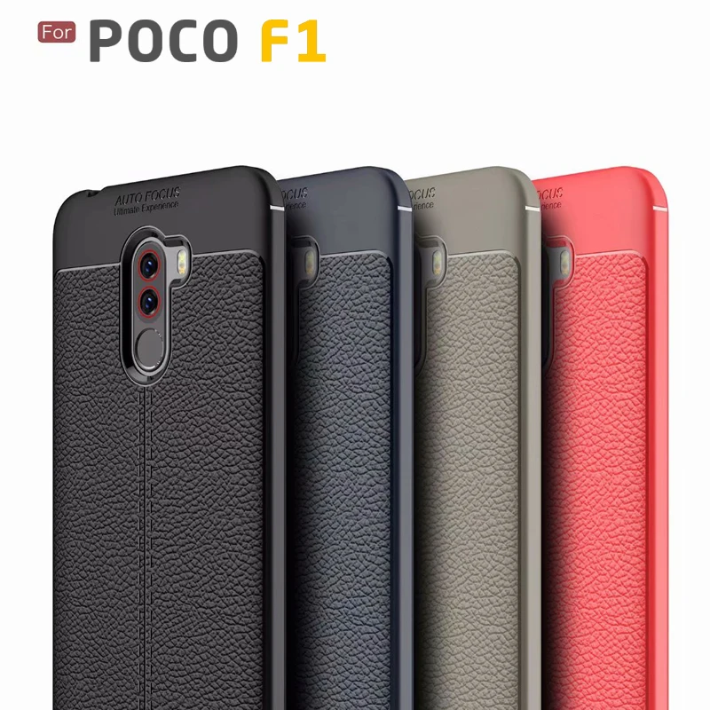 2018 New Leather Pattern Case for Xiaomi POCOPhone POCO F1 Soft TPU ...