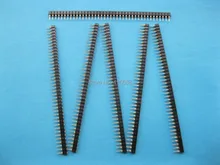 40 pcs Banhado A Ouro L7.43mm 2.54mm Pin Header 1x40 40pin Homem Solteiro Row Faixa