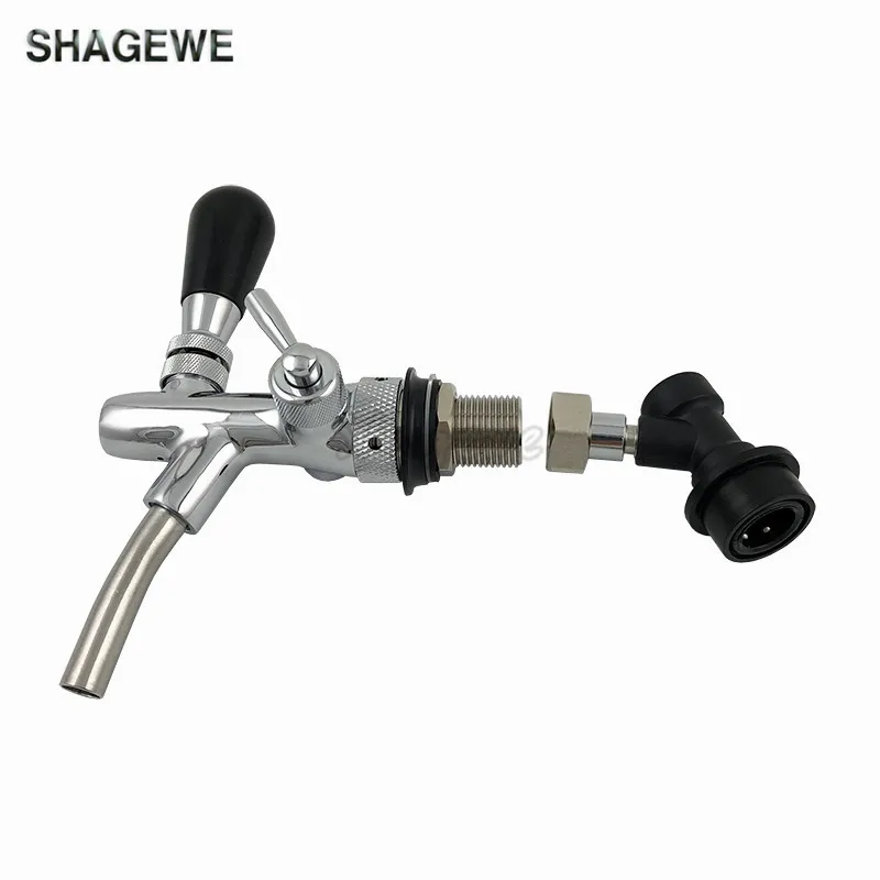 

Homebrew Beer Tap Faucet & Adjustable Faucet With Chrome Plating Beer brewing Tap With Quick Adapter Ball Lock Liquid Disconnect