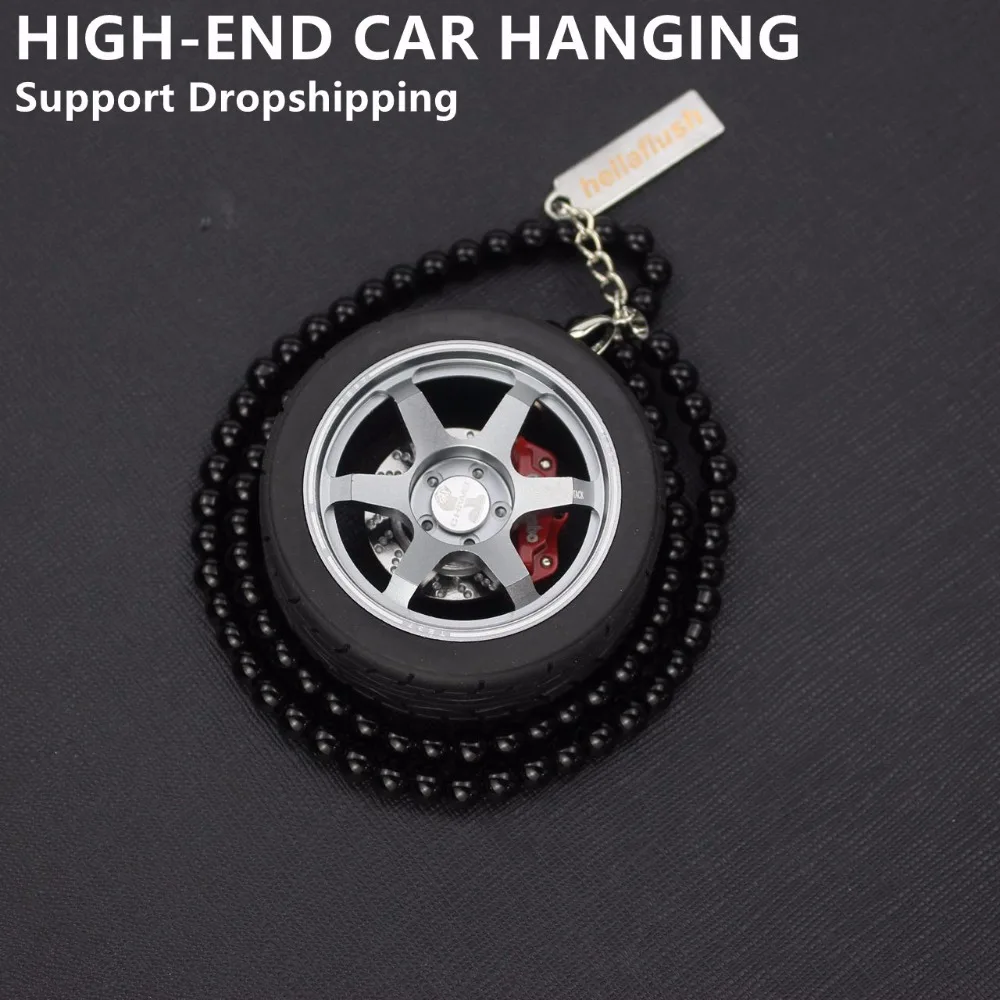 

Support Dropshipping Car Hanging TE37 Rim Model Key Chain Keyring Rearview Mirror Pendant Ornaments Key Ring Auto Keychain
