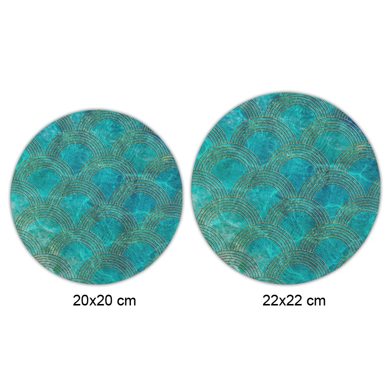 sea ocean waves Cloth and Rubber Round mouse pad 220x220 mm and 200x200 mm desktop mat for office work (2)
