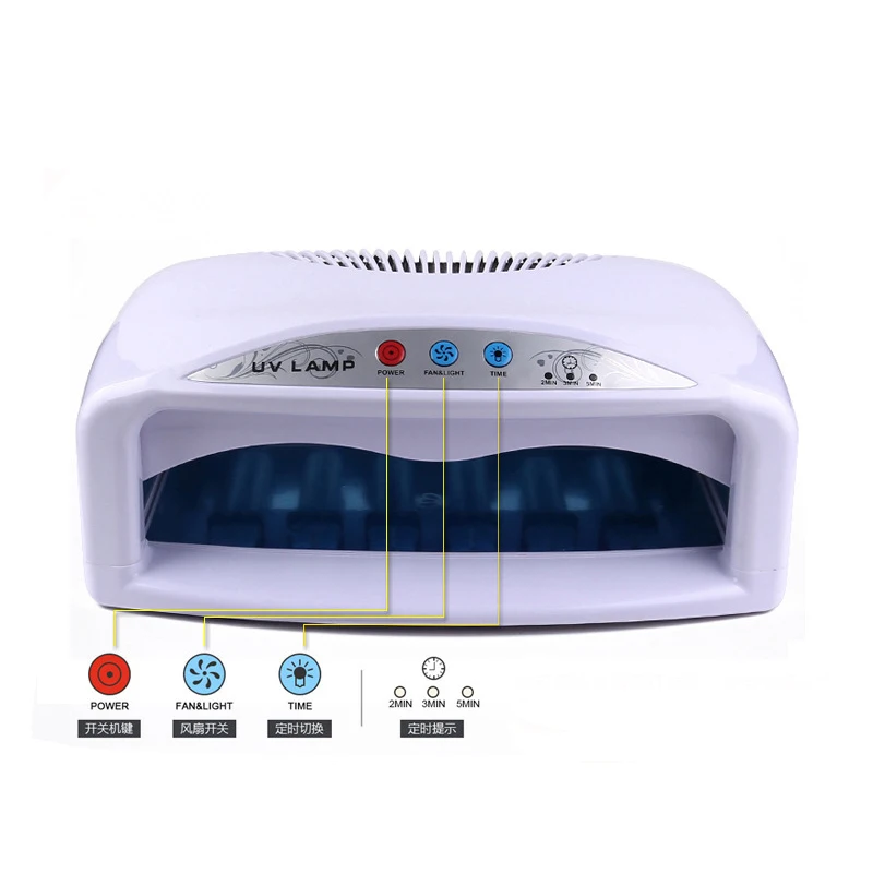 

54W UV Lamp Nail Dryer With Fan And Timer Electric Machine For Curing Nail Gel Art Tool UV Lamp For Nails 2 Hand