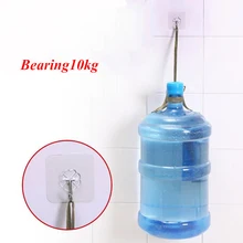Strong Stick Hook Bathroom Door Self-Adhesive Hooks Kitchen Wall Hanger Transparent Sucker Towel Holder Rack Load Bearing 10KG