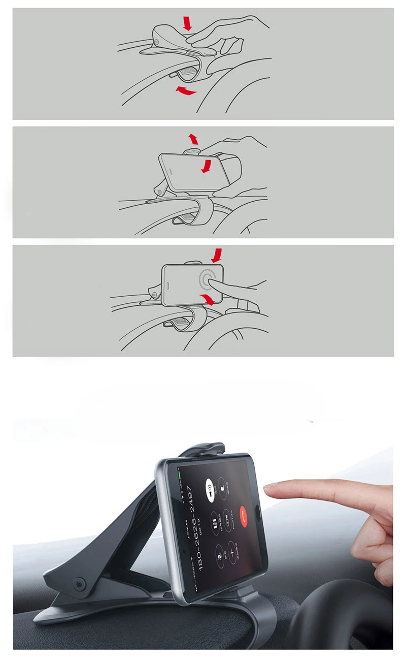 Автомобильный держатель телефона для iPhone XS X XR gps навигационный держатель приборной панели телефона для универсального мобильного телефона зажим Кронштейн
