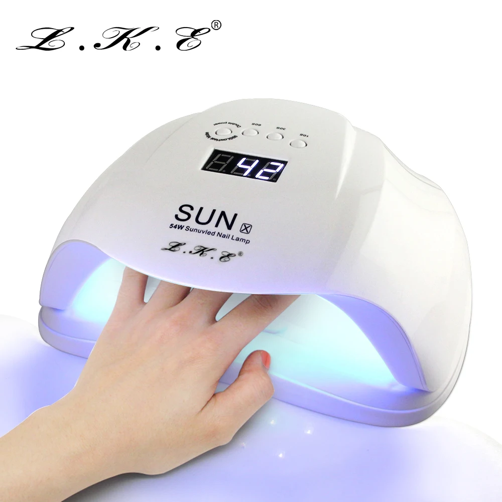 LKE Сушилка для ногтей SUN X светодиодная УФ-лампа для ногтей подходит для Светодиодный/УФ всех гелей MAX 54 Вт лак для ногтей отверждения маникюрный аппарат инструменты для дизайна ногтей