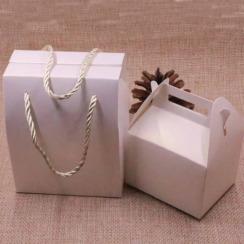 20 шт(10+ 10) Горячая коробка для сладостей для самостоятельной сборки Подарочная коробка 6 цветов Свадебная любимая коробка для карт печенья 8,9x10,5x6,7 см коробка для свадебного торта - Цвет: Белый