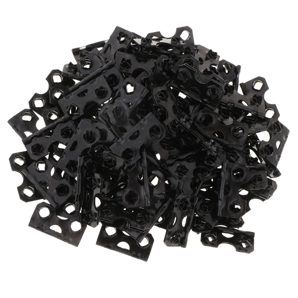 100pcs Metal Black Frame Support Stand Hinges Picture Art Photo Frame Fixing