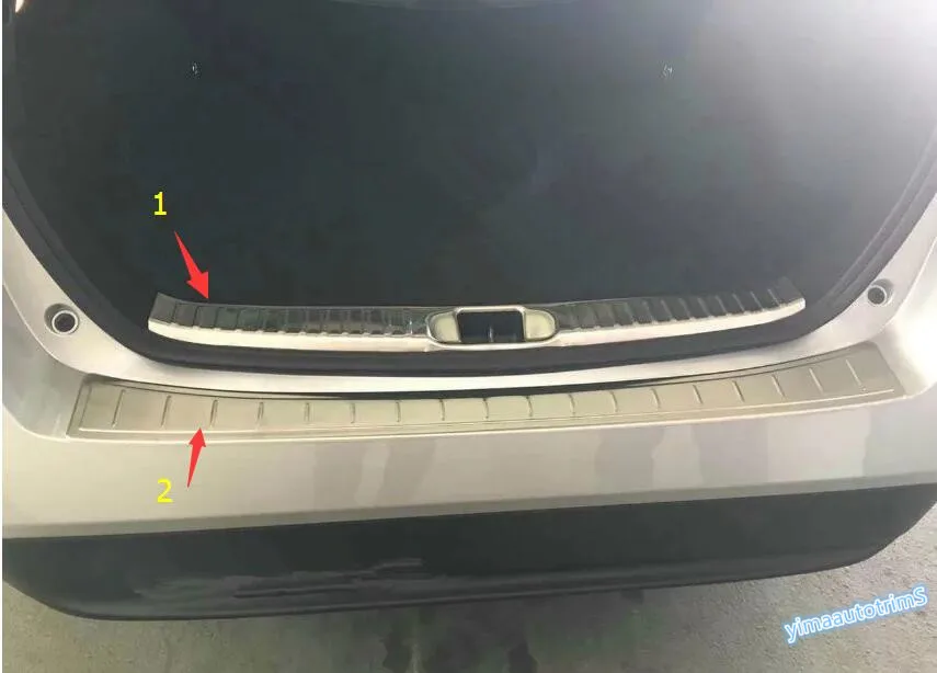 

Accessories For Toyota Prius 2016 2017 Stainless Steel Rear Bumper Protector Door Sill Plate 2 Pcs / Set