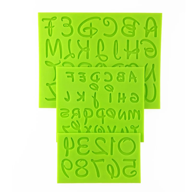 

2017 New Arrival Capital Lowercase Alphabet/Letter Number Mold Kitchen Accessories Fondant Silicone Mould Cake Decorating Tools