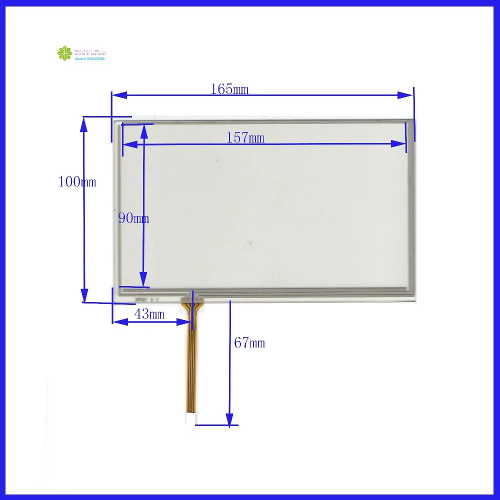7.1inch 4 lines compatible HST-TPA7.0BE For Car DVD touch screen panel 165mm*100mm TouchSensor Include extension | Компьютеры и офис