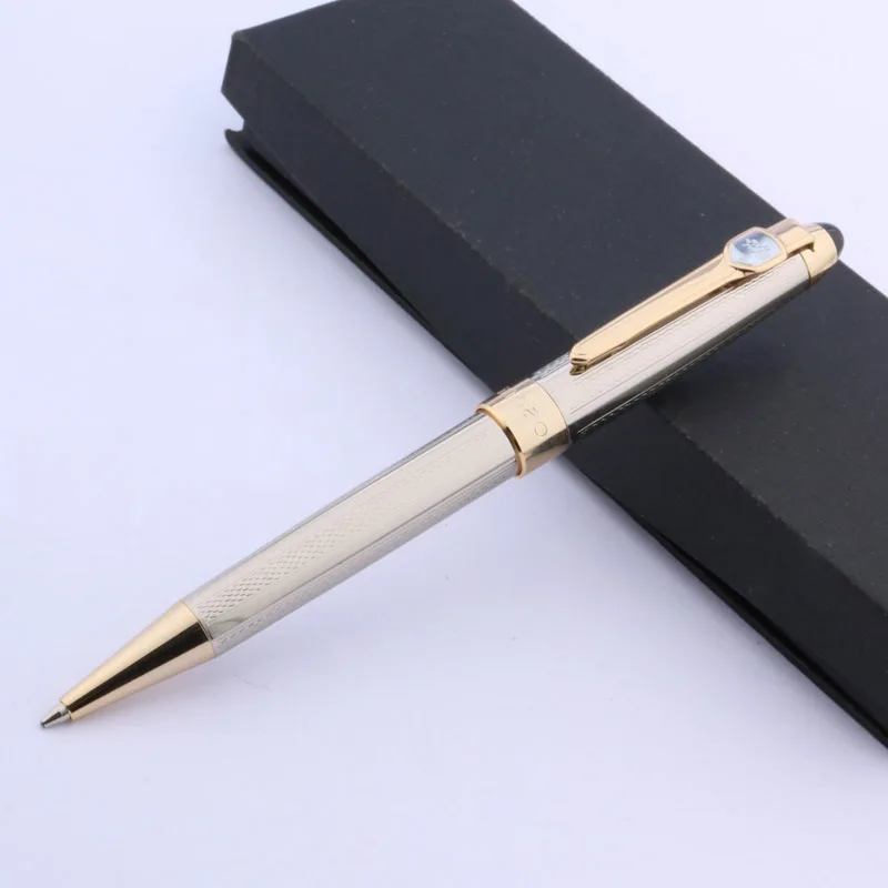 

jinhao 165 white golden Metal Silver piece Wave pattern Ballpoint Pen