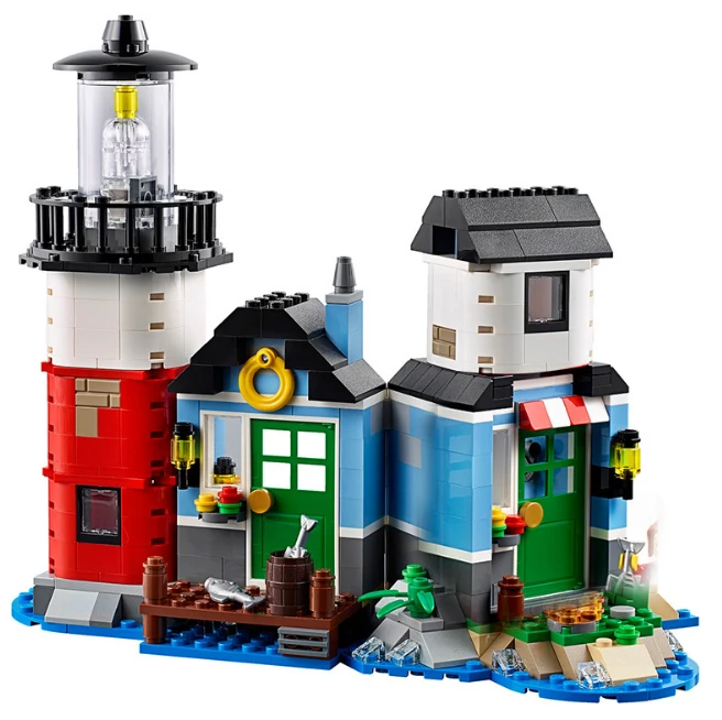  Architecture series the lighthouse hut 3in1 Building Blocks Compatible with Legoing educational toys for children gift