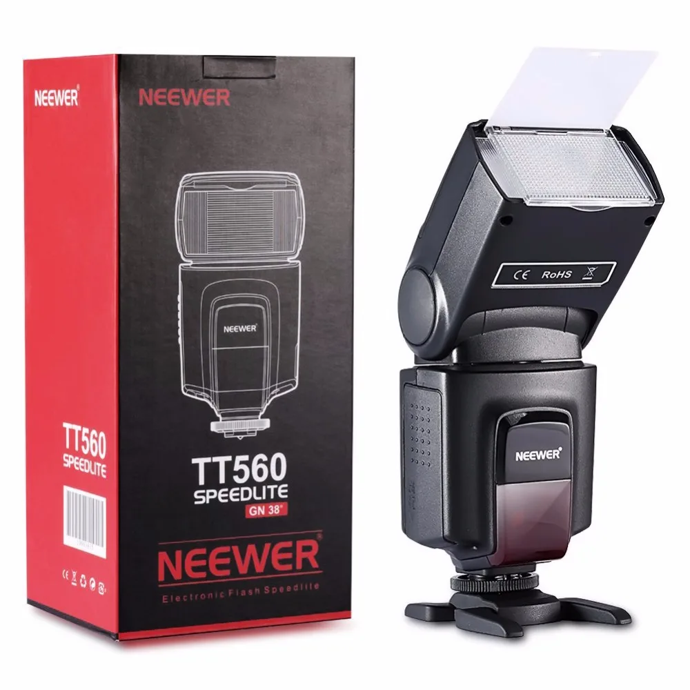 Neewer TT560 Вспышка Speedlite для Canon Nikon Panasonic Olympus Pentax и Другое цифровых зеркальных цифровых камер w/Стандартный типа «Горячий башмак»