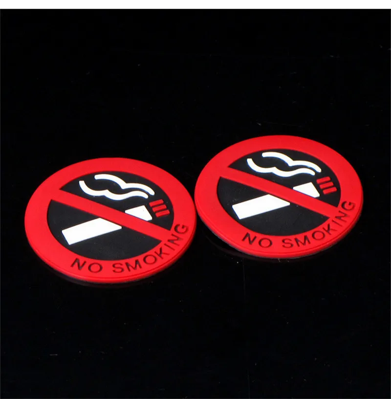 

car-styling Glue Sticker Warning No Smoking Logo Car Stickers Stick for ford vw peugeot opel renault mazda golf