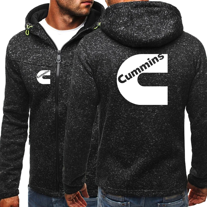 

Mens Print Zipper Hoodie Slim Warm Sweatshirt Jacket