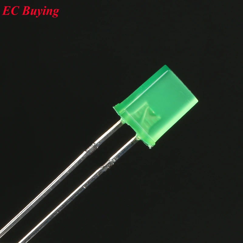 

50pcs 2*5*7 Diodes Rectangle 2x5x7 Green to Green Light Emitting Diode 2*5*7 Led Foggy DIY Kit