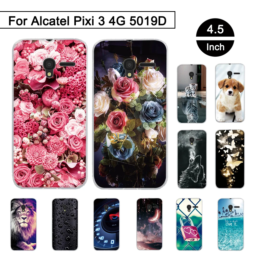 Чехол из ТПУ для Alcatel One Touch Pixi 3 4 5 дюйма 5017 5017D 5017X 5019D силиконовый чехол бампер