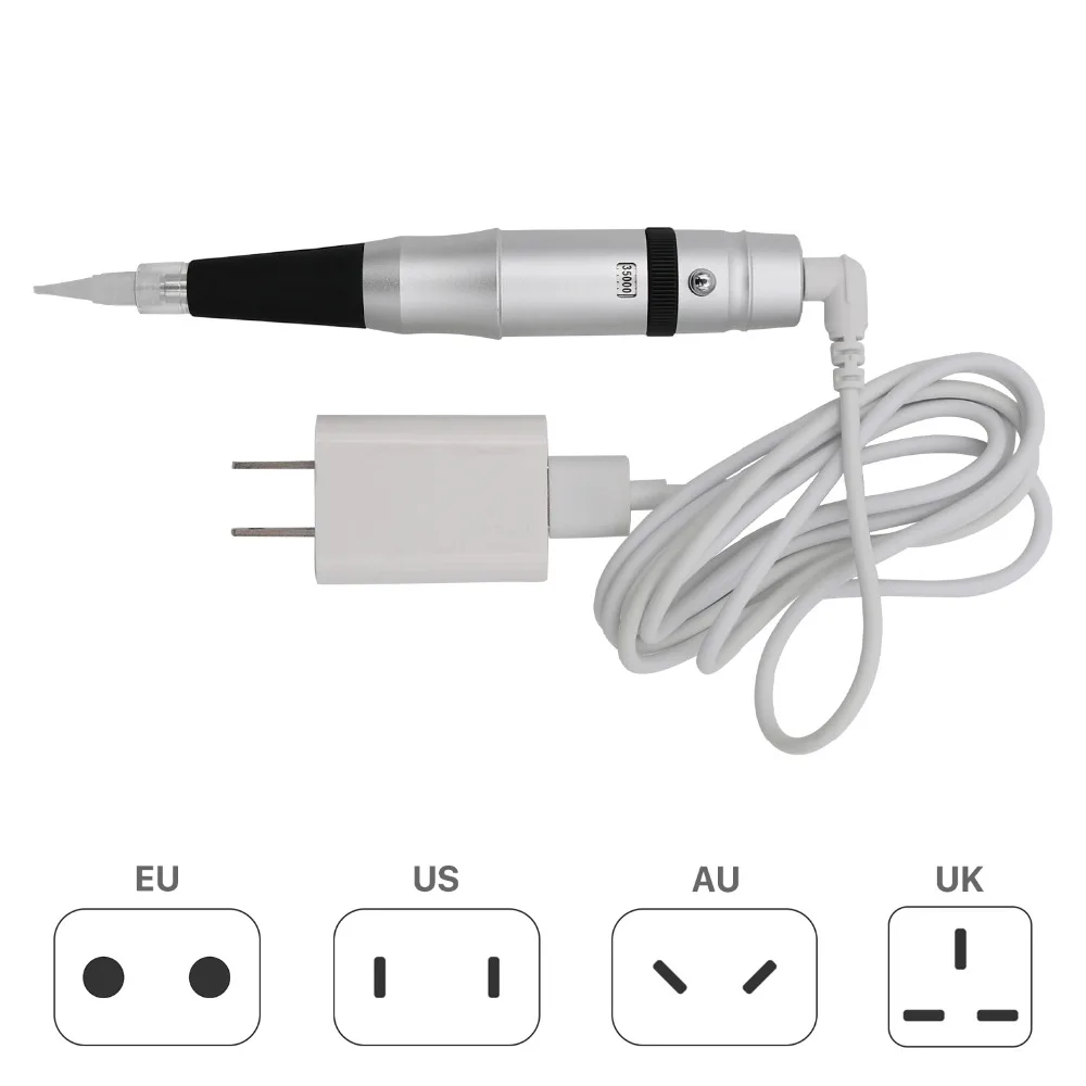 

Permanent Makeup Tattoo Machine Kit For Eyebrows Tattoo Machine Pen with 1R 3R 5R Needles Tips Eyebrow Forever Makeup Pen