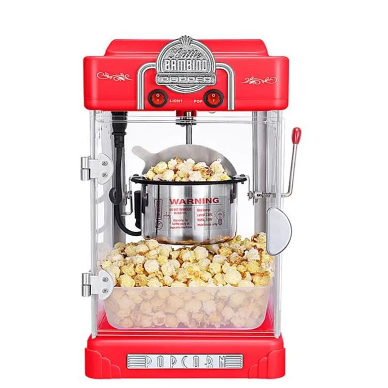 Popcorn Makers Electric Popcorn Machine Household and Commercial Small Fully Automatic Non-stick Pan