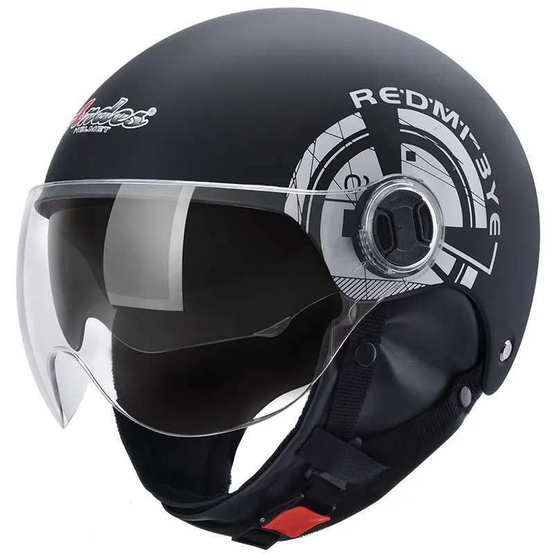 Andes мотоциклетный шлем для езды на скутере унисекс Ветрозащитный шлем с защитой от ультрафиолета флип-ап 2 козырька шлем для мотокросса Casco Moto