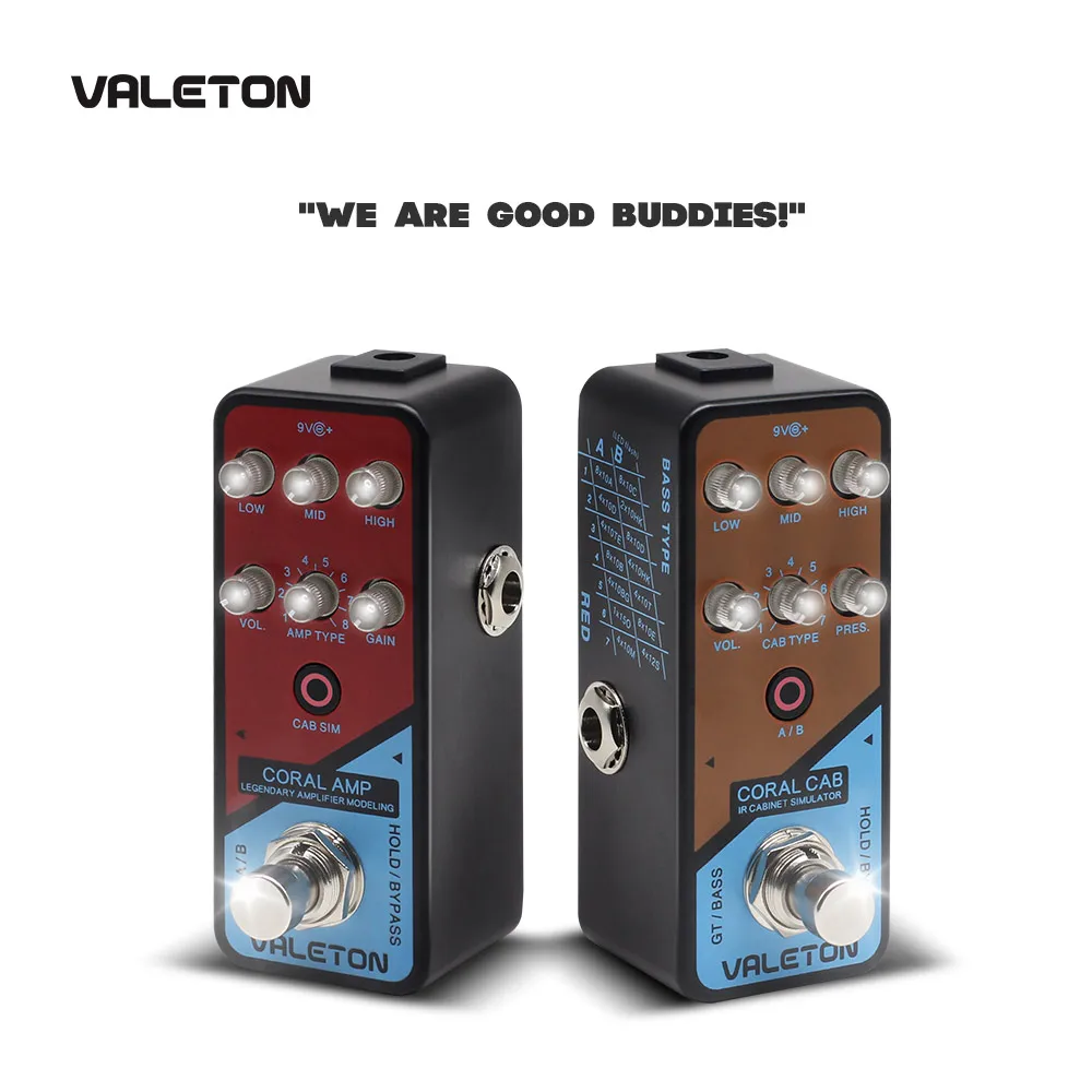 

Valeton Amp Modeler Guitar Pedal Coral Amp of 16 Classic And Mainstream Guitar Amp Models From Vintage Blues to Classic Hi-Gain