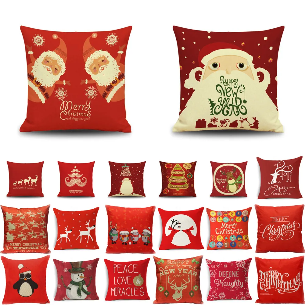 Чехол для подушки в рождественском стиле Let It Snow с Рождеством! Monily скандинавские