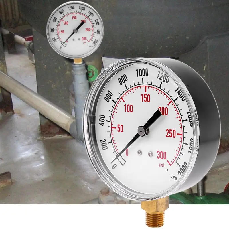 

Air Water Fire Sprinkler Pressure Gauge 0-300Psi 2000kPa 3-1/2" Dial Face
