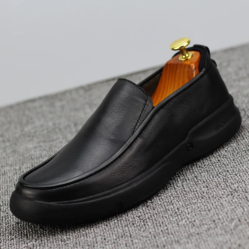 Мужские лоферы ручной работы из натуральной кожи; повседневная обувь на мягкой подошве в британском стиле; Роскошная дышащая дизайнерская мужская обувь; большие размеры 47-48