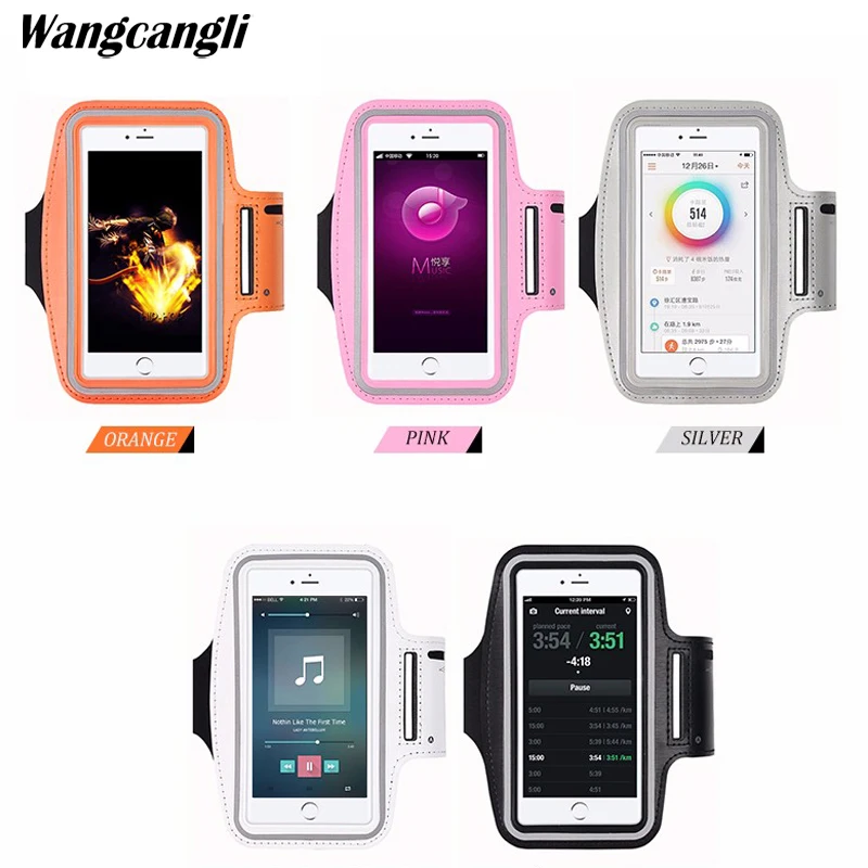 Universal Within 5.5 inch Colorful armband Phone Bags