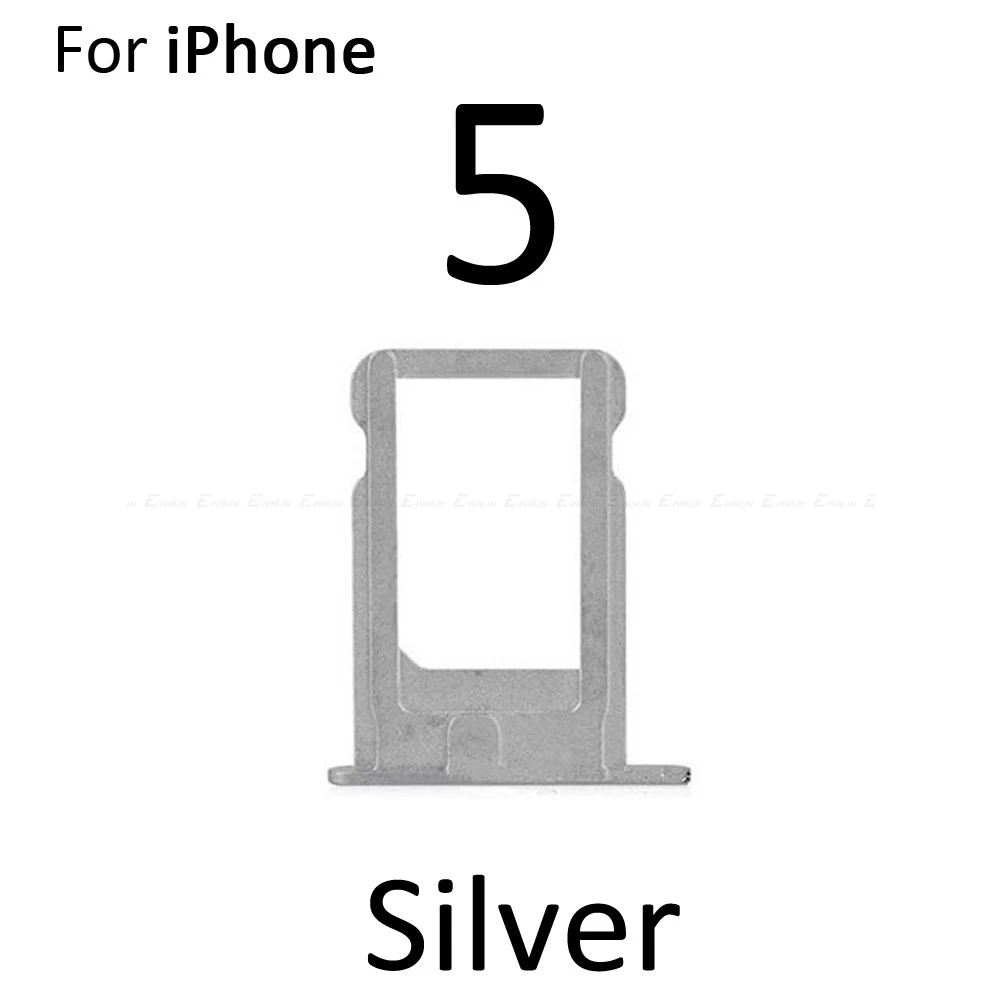 Sim лоток для Iphone 4 4s 5 5S SE 5C слот для sim-карты держатель заменитель адаптера запчасти - Цвет: For iPhone 5 Silver