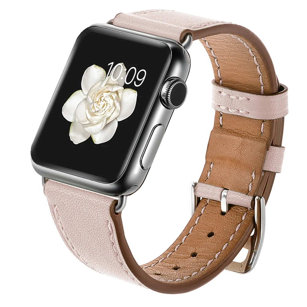 Элегантный розовый мятный зеленый один тур ремешок для Apple Watch Band из натуральной