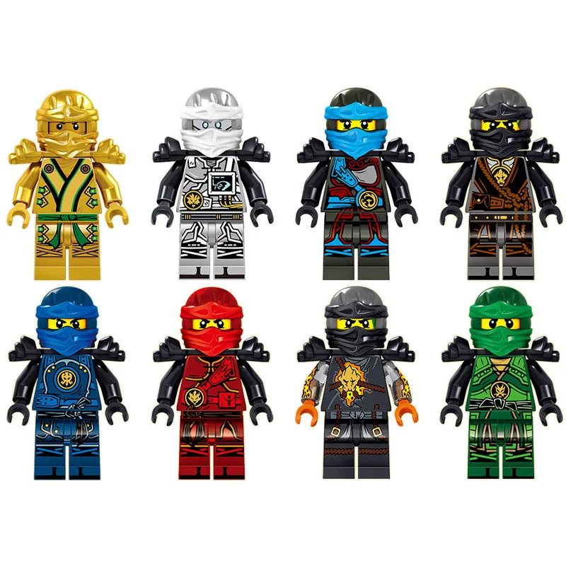 8 шт. знаменитый legoed Mini ninja ninjago модель строительные блоки экшен фантом мото