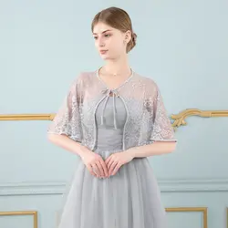 2019 женское кружевное болеро Elegantes нарукавники для новобрачных Свадебная кружевная накидка для вечернего платья Вечеринка Scarlf