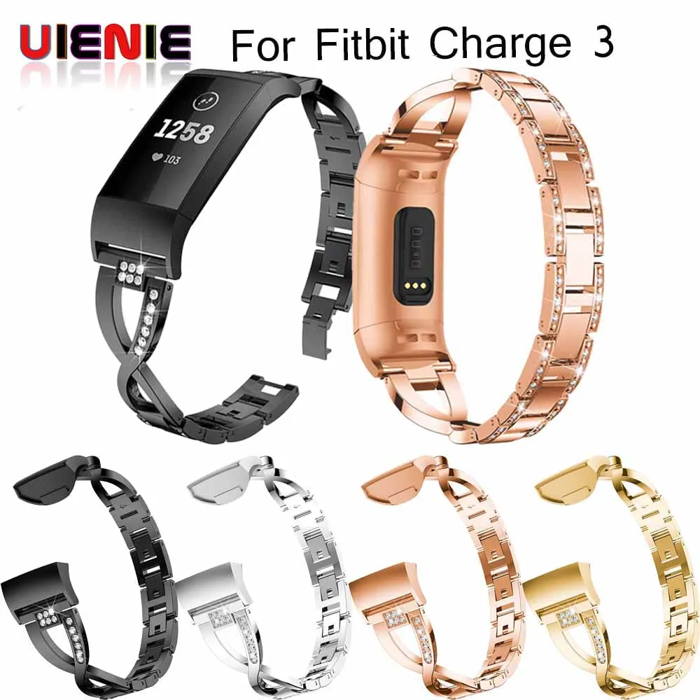Ремешок для часов Fitbit Charge 3 ремешка сменный металлический ремешок из нержавеющей