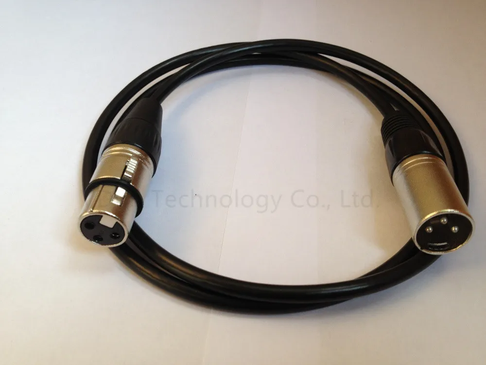 20pcs/lot 1 meter Length Metal Material 3 Pin XLR Signal Connection DMX