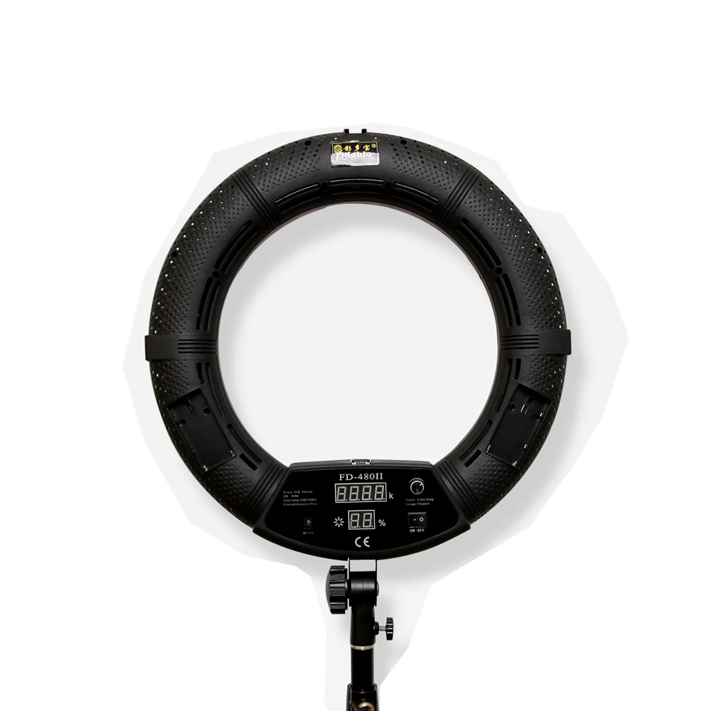 Yidoblo FD 480II Bi color Warm & Cold Регулируемый кольцевой светильник лампа фотографический