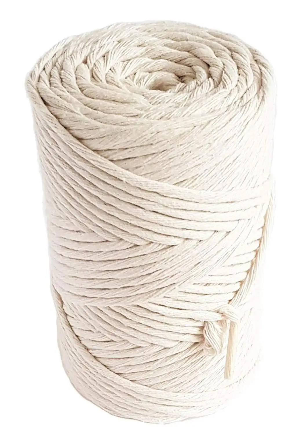 Шнур Macrame натуральный хлопок(4 мм x 100 м) мягкий хлопковый шнурок для ручной работы вешалка для растений, настенный, ремесла, вязание