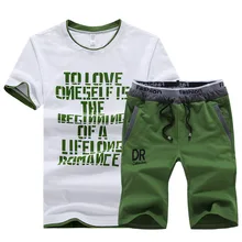 Летний комплект, мужской повседневный спортивный костюм, спортивная одежда, мужские комплекты с шортами, спортивные костюмы, мужские облегающие футболки+ шорты, 2 предмета, J0202