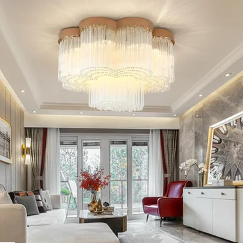 

jmmxiuz New luxury crystal chandeliers modern lighting AC110V 220V chandelier living room lights