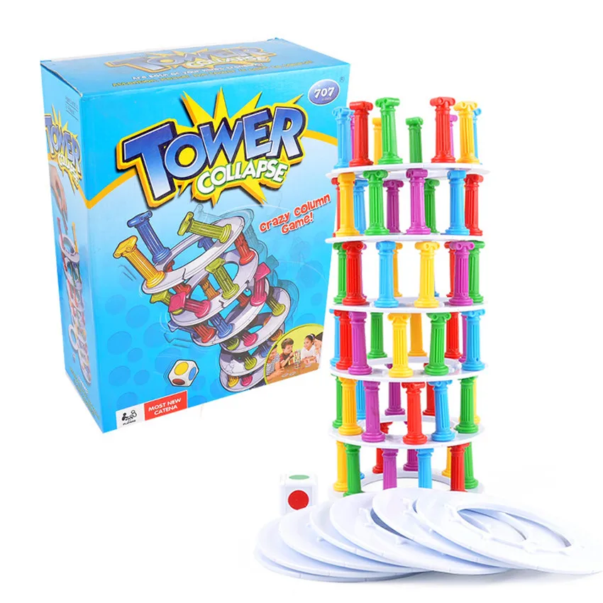 Краш башня игра вечерние игрушки Wobbly башня коллапс сумасшедшая колонна игра TumblingTower коллапс настольная игра укладки буксировочные блоки