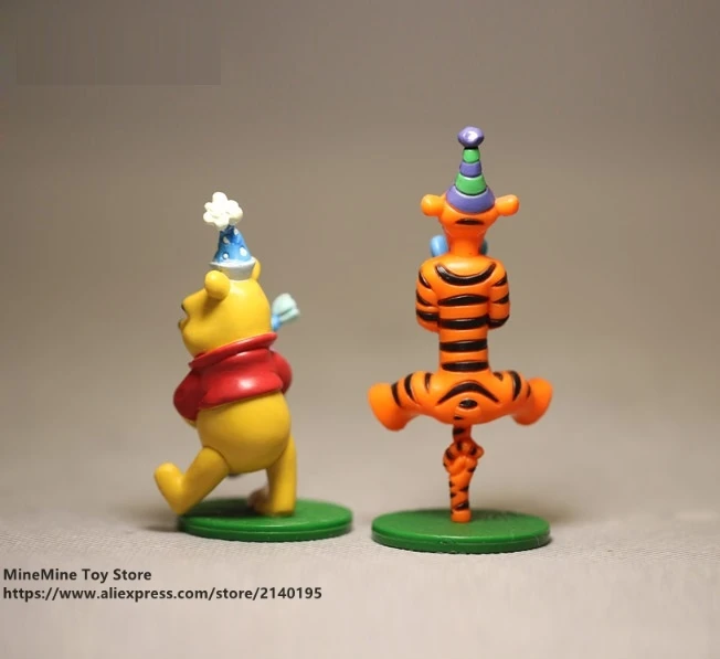 DISNEY Tigger Piglet 2 шт./компл. 7-8 см экшн-фигурка коллекция украшений Аниме Фигурка Игрушечная модель для детей