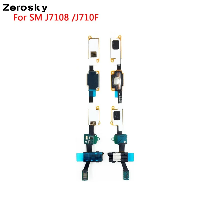 

High Quality Home Button Earphone Audio Jack Headphone Flex Cable For Samsung Galaxy J7 J710F 2016 Replacement Parts