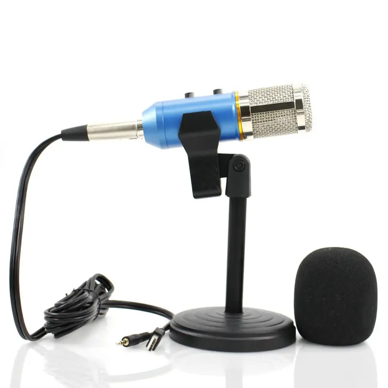 MK F200TL 3.5mm USB Karaoke Condenser Microphone With Desktop Stand